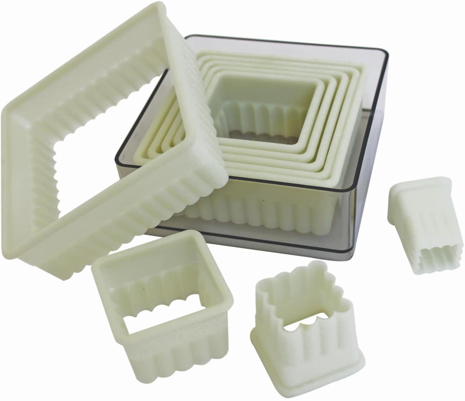 Set of pastry cutters "square, serrated" 9 pieces