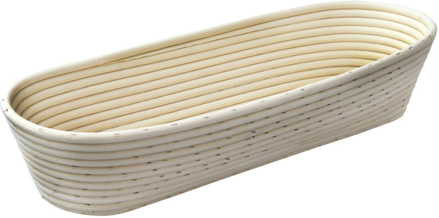 Bread proofing baskets long, round shape plaited bottom