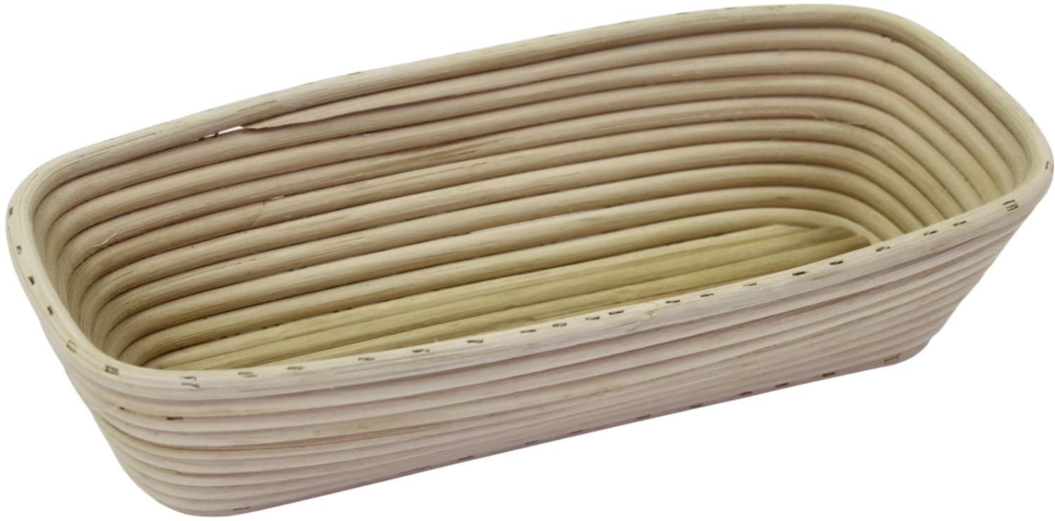 Bread proofing baskets long, angled shape plaited bottom