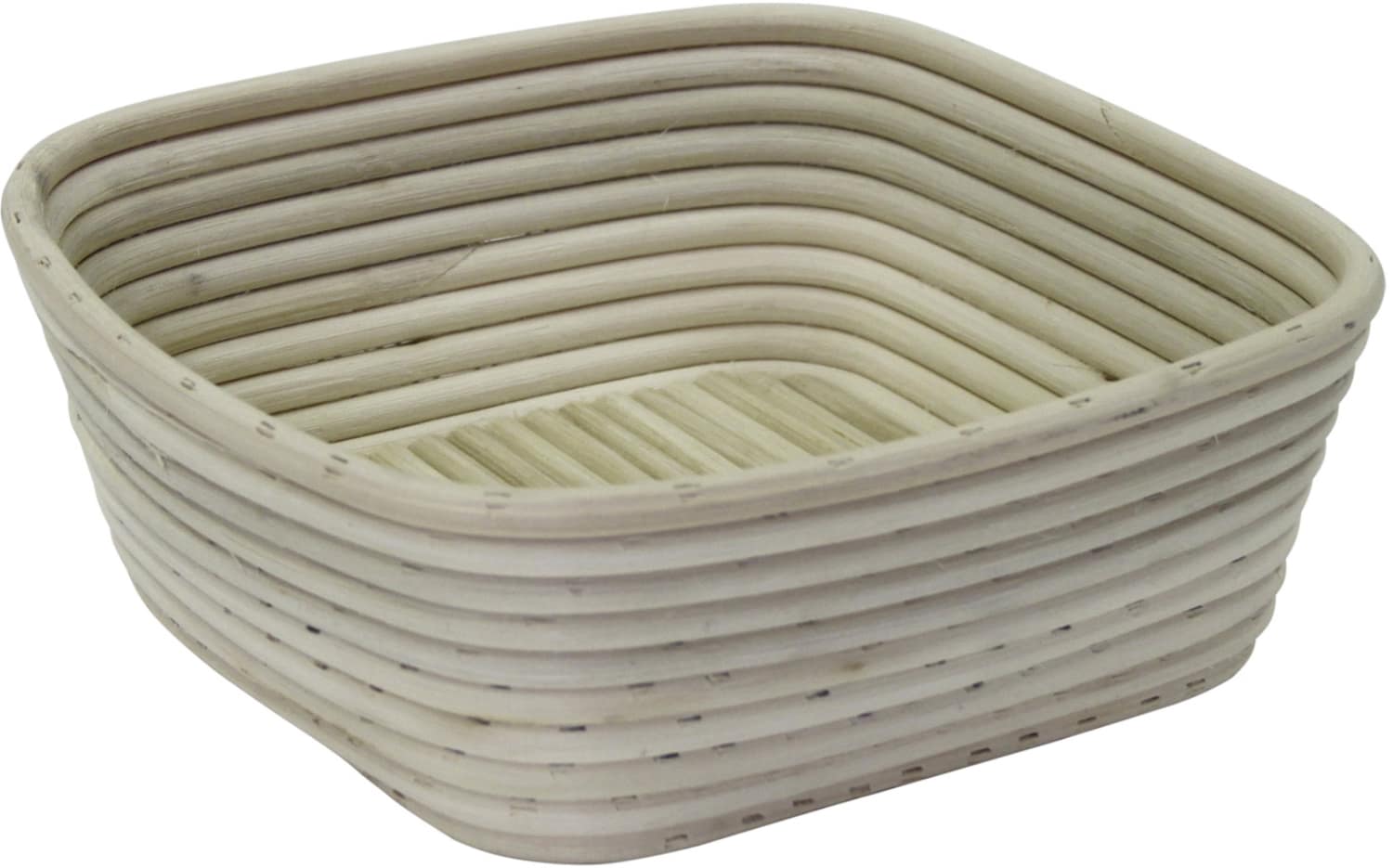Bread proofing basket square plaited bottom