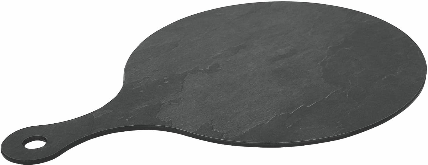 Display tray "slate" round tray with handle