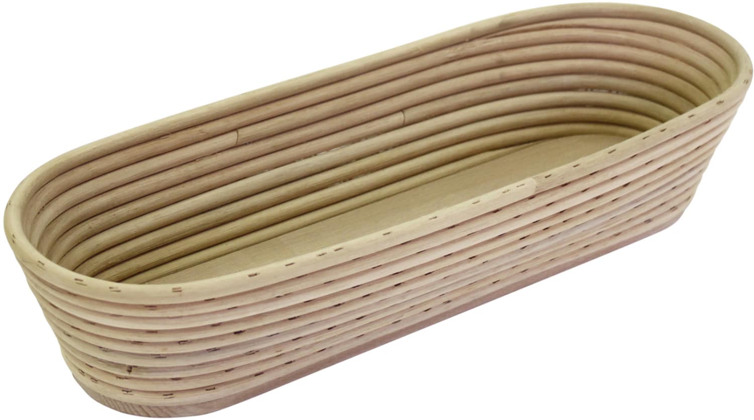 Bread proofing baskets long, round shape wooden bottom