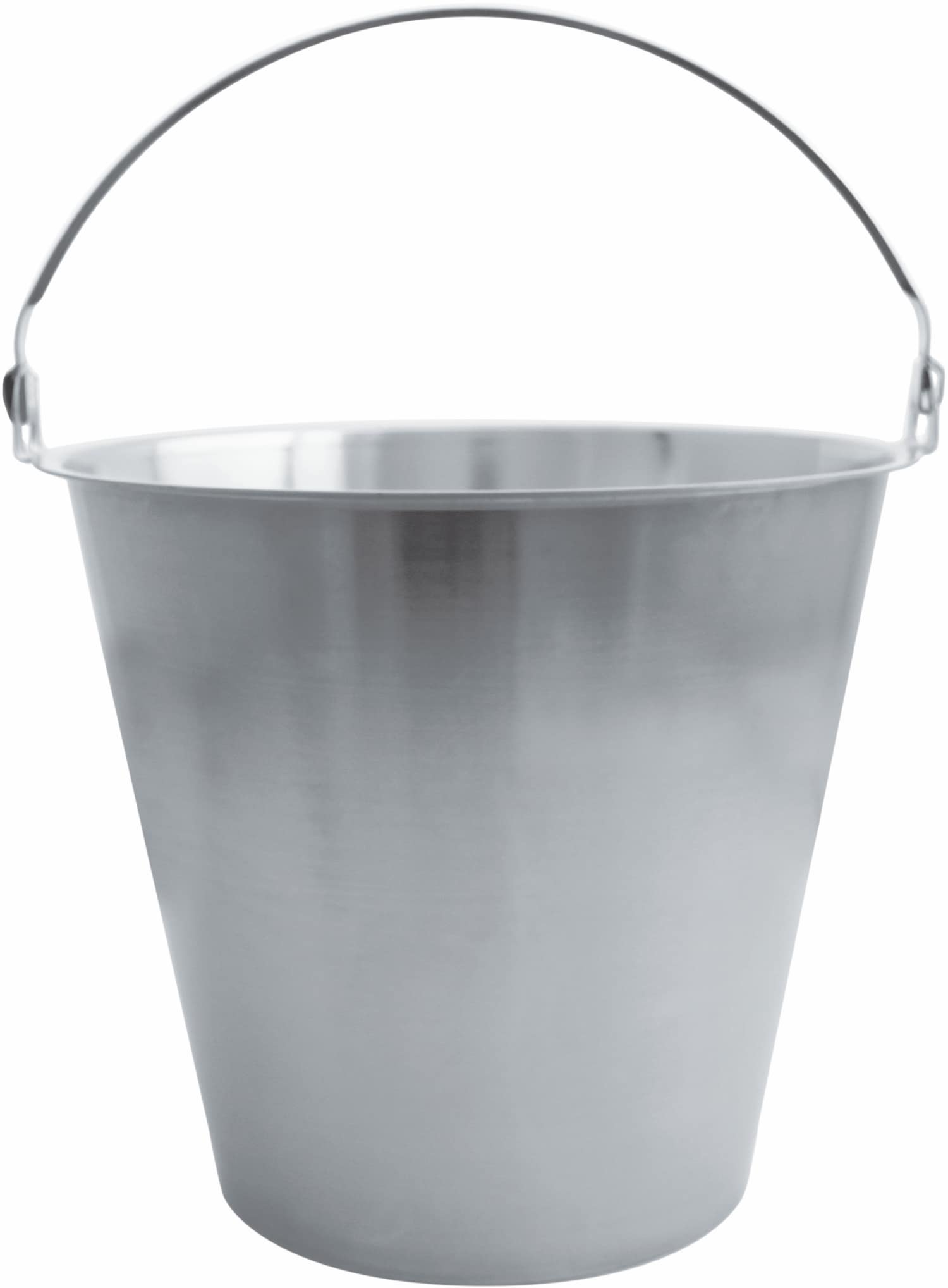 Bucket with flat bottom and inside scale